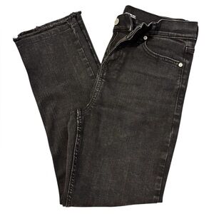 The Power Jean a.k.a. The Perfect t Straight Ankle Stylish Black Denim Jeans